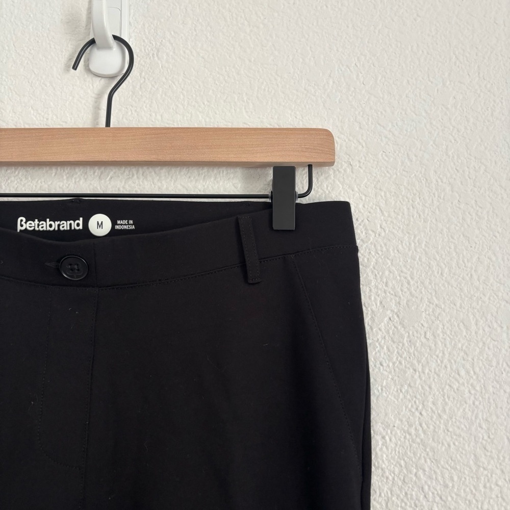 Betabrand Women's Size Medium Black Straight Classic Dress Pant Yoga Pant - Picture 5 of 7